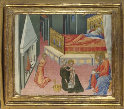 セントジョンザバプティストプレデラパネルの誕生、1454年 作： Giovanni di Paolo