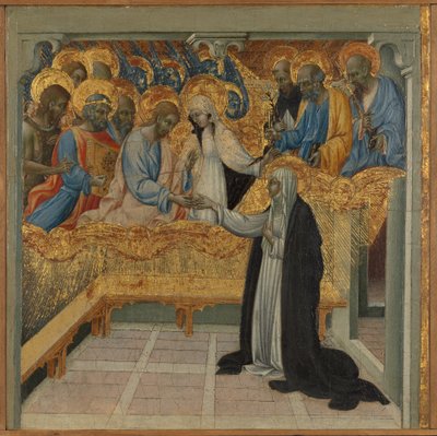 シエナの聖カタリナの神秘的な結婚。 作： Giovanni di Paolo