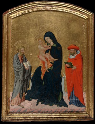 聖ヒエロニムスとバーソロミューと聖母子 作： Giovanni di Paolo