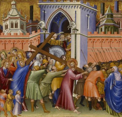 マラボルティの祭壇画からのカルバリーへの道のキリスト、1426 作： Giovanni di Paolo di Grazia