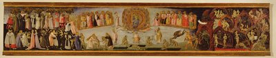 最後の審判、天国と地獄を描いたプレデラパネル 作： Giovanni di Paolo di Grazia