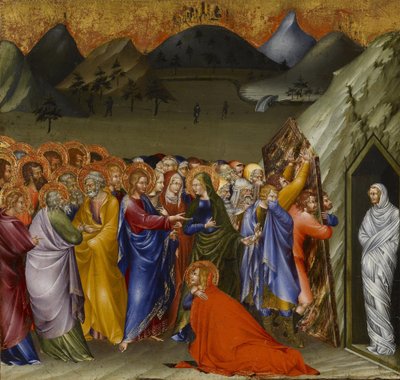 ラザロの復活、1426（パネル上のテンペラと金箔） 作： Giovanni di Paolo di Grazia