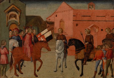 大使館を受け取るシエナ政府関係者 作： Giovanni di Pietro