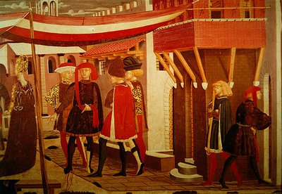 アディマリ・カッソーネの正面図、右手パネルの詳細、1450年頃（パネルにテンペラ）（166335の詳細、80304も参照 作： Giovanni di Ser Giovanni Scheggia