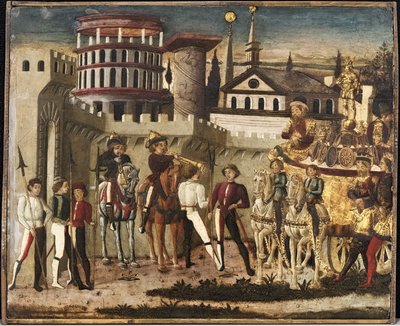 古代の勝利のシーン 作： Giovanni di Ser Giovanni Scheggia