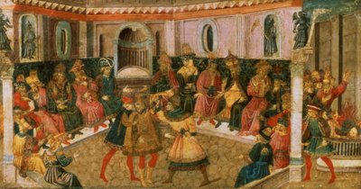 ジュリアス・シーザーの死、1446-50年頃（パネル） 作： Giovanni di Tommaso Angelo