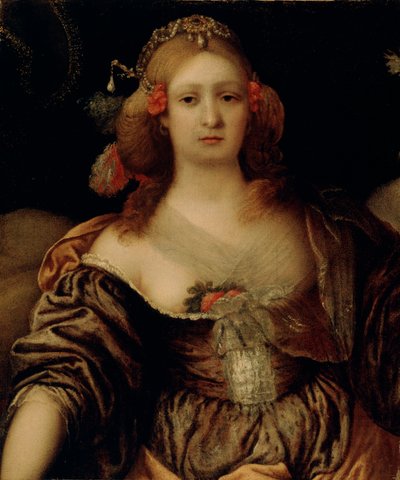 若い女性の肖像画 作： Girolamo Forabosco