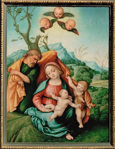 聖家族（木に絵） 作： Girolamo Marchesi da Cotignola