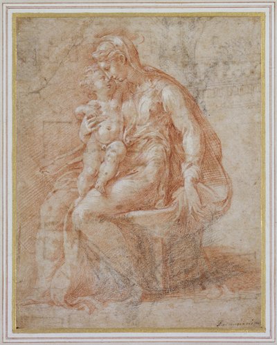 聖母子像 作： Girolamo Mazzola Bedoli