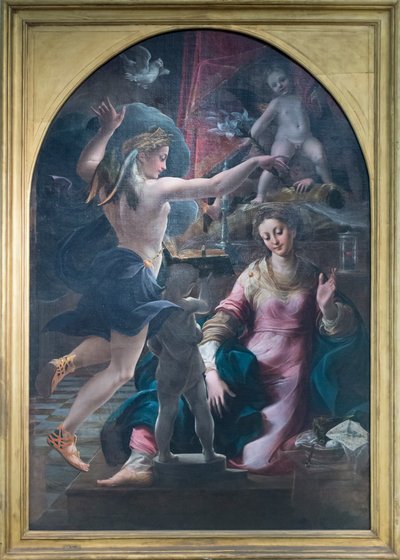 お告げ 作： Girolamo Mazzola Bedoli