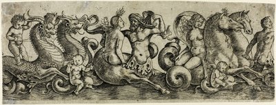 トリトンとニンフのフリーズ 作： Girolamo Mocetto