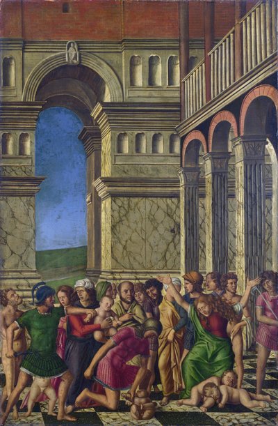モケット、ジローラモ（1458頃～1531）《無実の人々の虐殺》 油彩・キャンバス 約1510～1520年 ナショナル・ギャラリー、ロンドン 67,9x44,5 作： Girolamo Mocetto