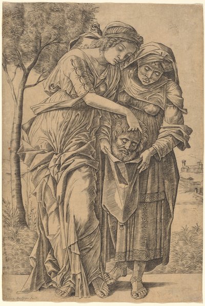ホロフェルネスの首を持つジュディス 作： Girolamo Mocetto after Andrea Mantegna