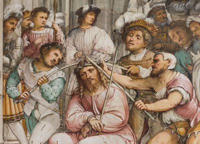 中央身廊、第4南スパン、茨の戴冠式、ジロラモ・ロマニノ 作： Girolamo Romanino