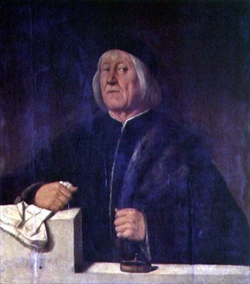 Theophile Folengoの肖像（パネル） 作： Girolamo Romanino