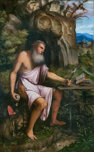 悔悛の聖人ジェローム 作： Girolamo Romanino