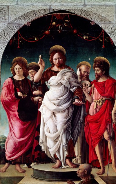 ジロラモ・ダ・クレモナ作「レデントールの祝福」（ca. 作： Girolamo da (attr. to) Cremona