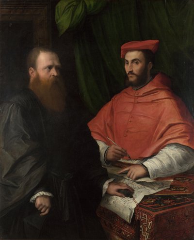 1532年以降、イポリートデメディチ枢機卿とモンシニョールマリオブラッチ 作： Girolamo da Carpi