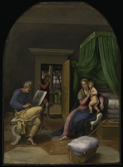 聖母子を描く聖ルカ 1535年頃 油彩・パネル 作： Girolamo da Carpi