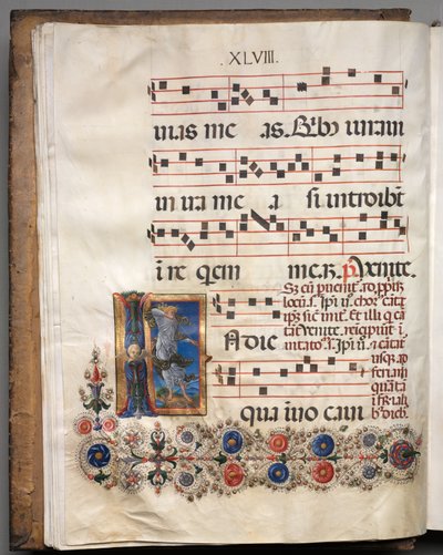 対訳：イニシャル、エンジェル、c。 1470-1480。 作： Girolamo da Cremona