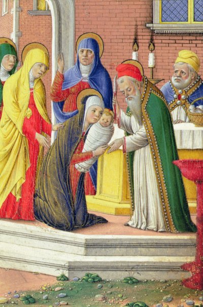 寺院でのプレゼンテーション、1465年頃 作： Girolamo da Cremona