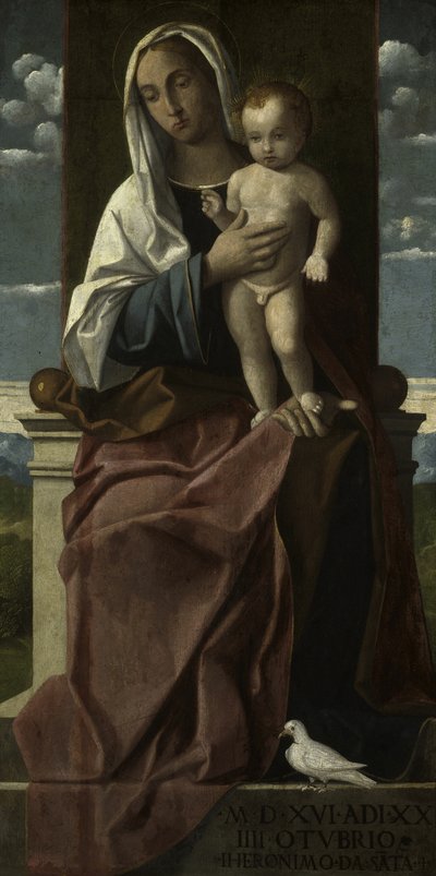 処女と子即位 作： Girolamo da Santacroce