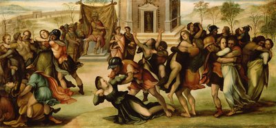 サビネスのレイプ、1520年頃 作： Girolamo del Pacchia