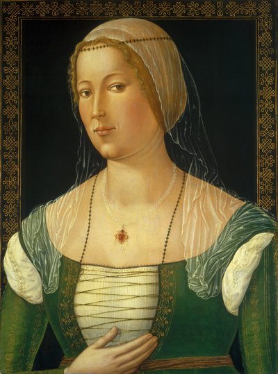 若い女性の肖像 作： Girolamo di Benvenuto