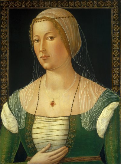 若い女性の肖像、c。 1508年。 作： Girolamo di Benvenuto