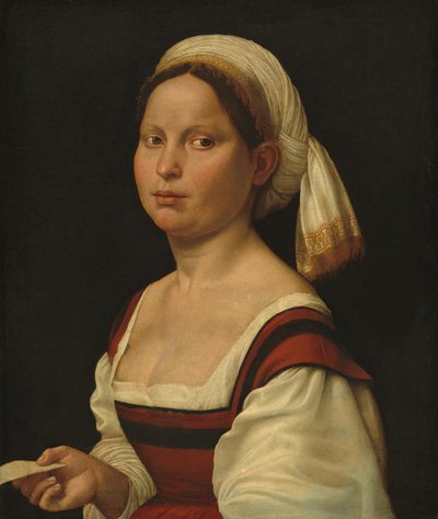 若い女性の肖像、c。 1525年。 作： Giuliano Bugiardini