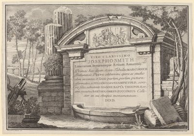 風景の中の古典的遺跡: 口絵 作： Giuliano Giampiccoli and Giovanni Battista Tiepolo