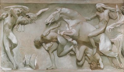 グレートディスカバリーから、グルーミーエイジまで...、1906年。 作： Giulio Aristide Sartorio