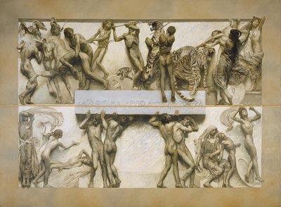 人間の生活のサイクルからの愛（97837-39も参照） 作： Giulio Aristide Sartorio