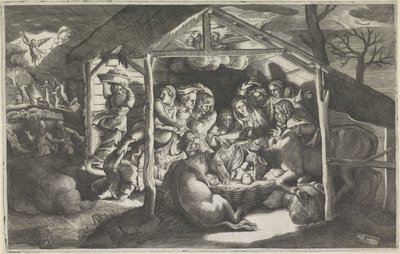 羊飼いの礼拝 作： Giulio Bonasone