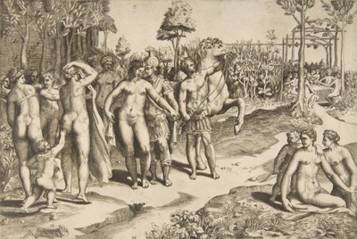 アレクサンダーとロクサナ、1531-76。 作： Giulio Bonasone