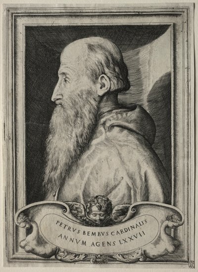 ピエトロ・ベンボ枢機卿の肖像、1547年。 作： Giulio Bonasone