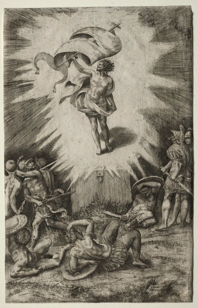 復活、1561年。 作： Giulio Bonasone