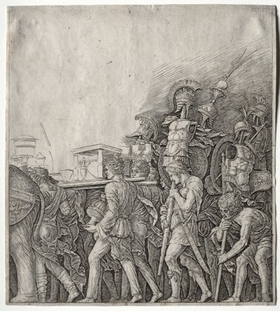 シーザーの勝利：コルセットベアラー、c。 1498年。 作： Giulio Campagnola