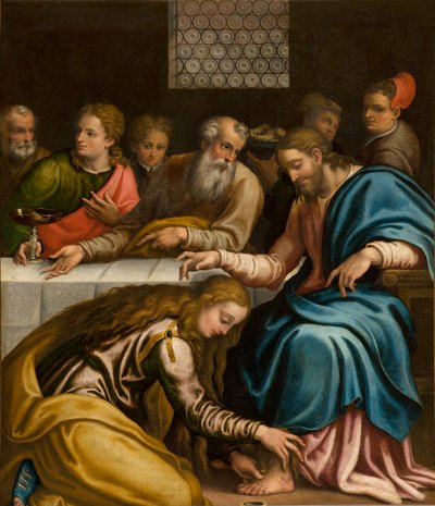 SSサクラメントの礼拝堂、ジュリオ・カンピ、シモンの家での夕食 1569年 作： Giulio Campi