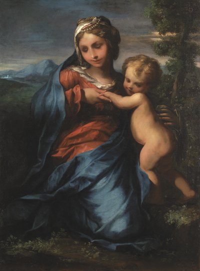 聖母子、1600年頃 作： Giulio Cesare Amidano