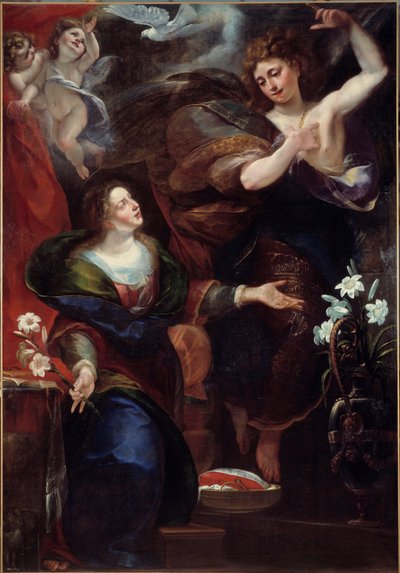 受胎告知図 ジュリオ・チェーザレ・プロカッチーニ（1570-1625年頃） 17世紀 日1,63×2,36メートル 作： Giulio Cesare Procaccini