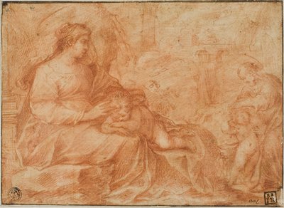 エジプトへの飛行中の休息 作： Giulio Cesare Procaccini