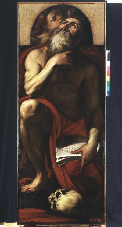 天使と聖ジェローム 作： Giulio Cesare Procaccini