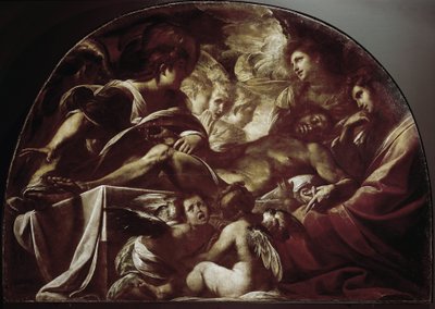 死んだキリスト(油彩・キャンバス 作： Giulio Cesare Procaccini