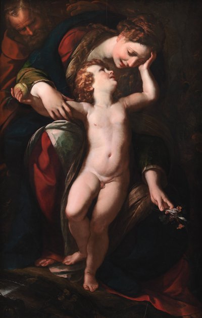 聖家族。 エジプトへの逃亡中の休息 作： Giulio Cesare Procaccini