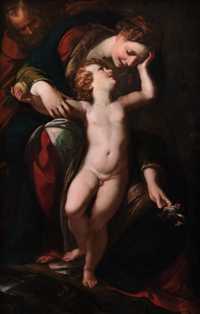 聖家族。エジプトへの飛行の残り、1613-1615 作： Giulio Cesare Procaccini