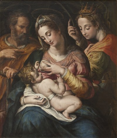 聖カタリナの聖家族、1600年頃 作： Giulio Cesare Procaccini