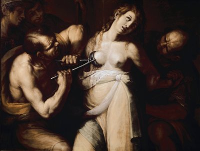 シチリアの聖アガタの殉教。(油彩・キャンバス 作： Giulio Cesare Procaccini