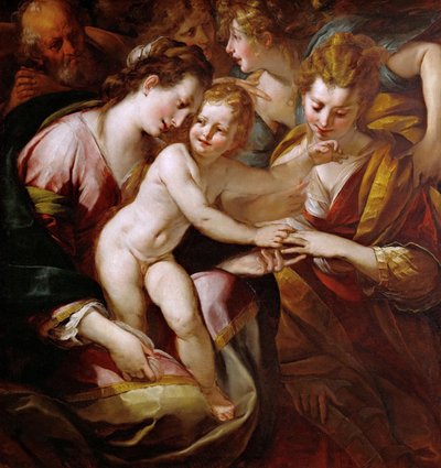 聖カタリナの神秘的な結婚、c。 1616-1618。 作： Giulio Cesare Procaccini