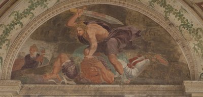 ダビデがゴリアテロッジアを殺害 作： Giulio Romano